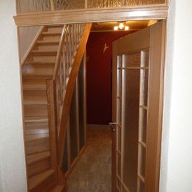Treppenaufgang und Verglasung